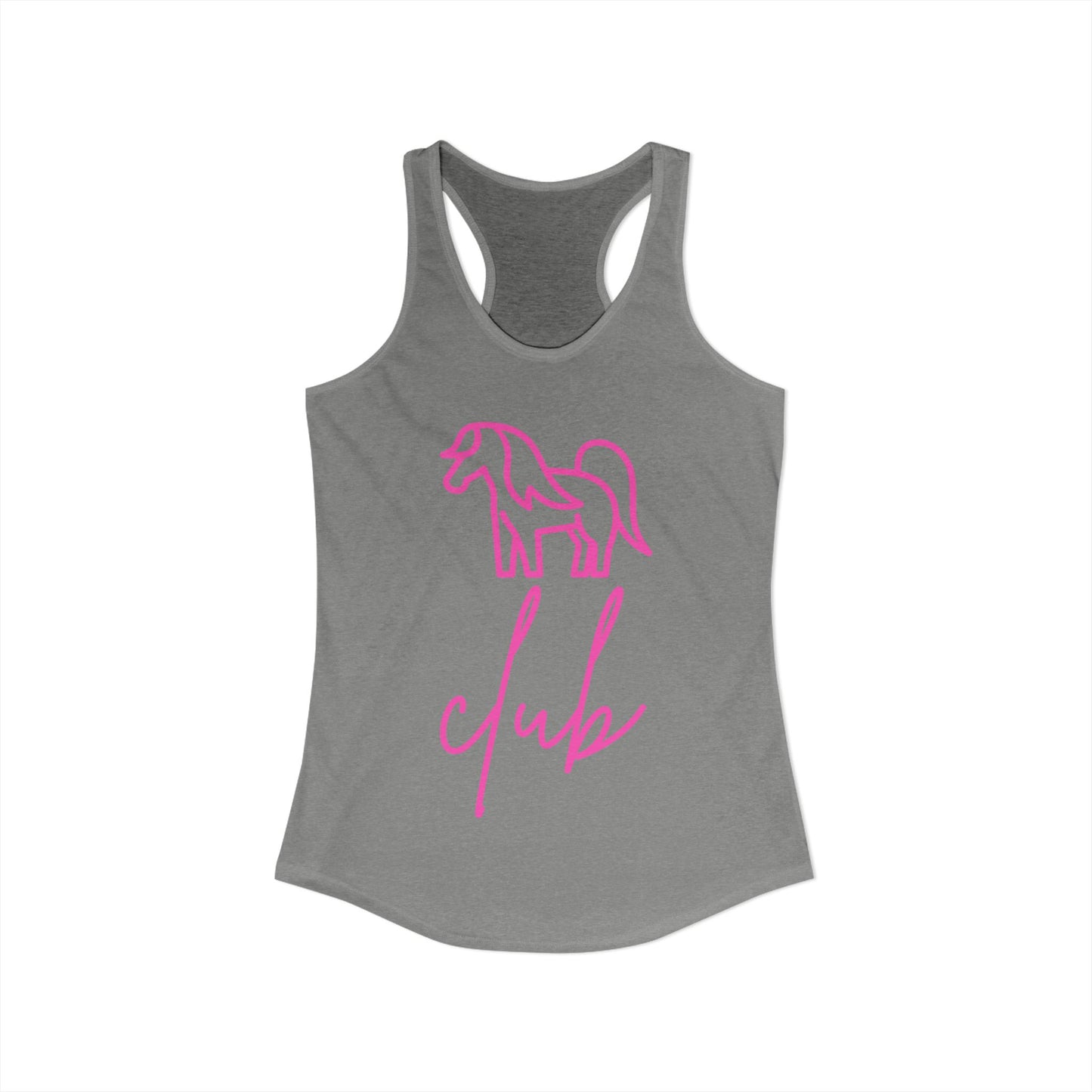 Women's Pony Club Pink Design Racerback Tank