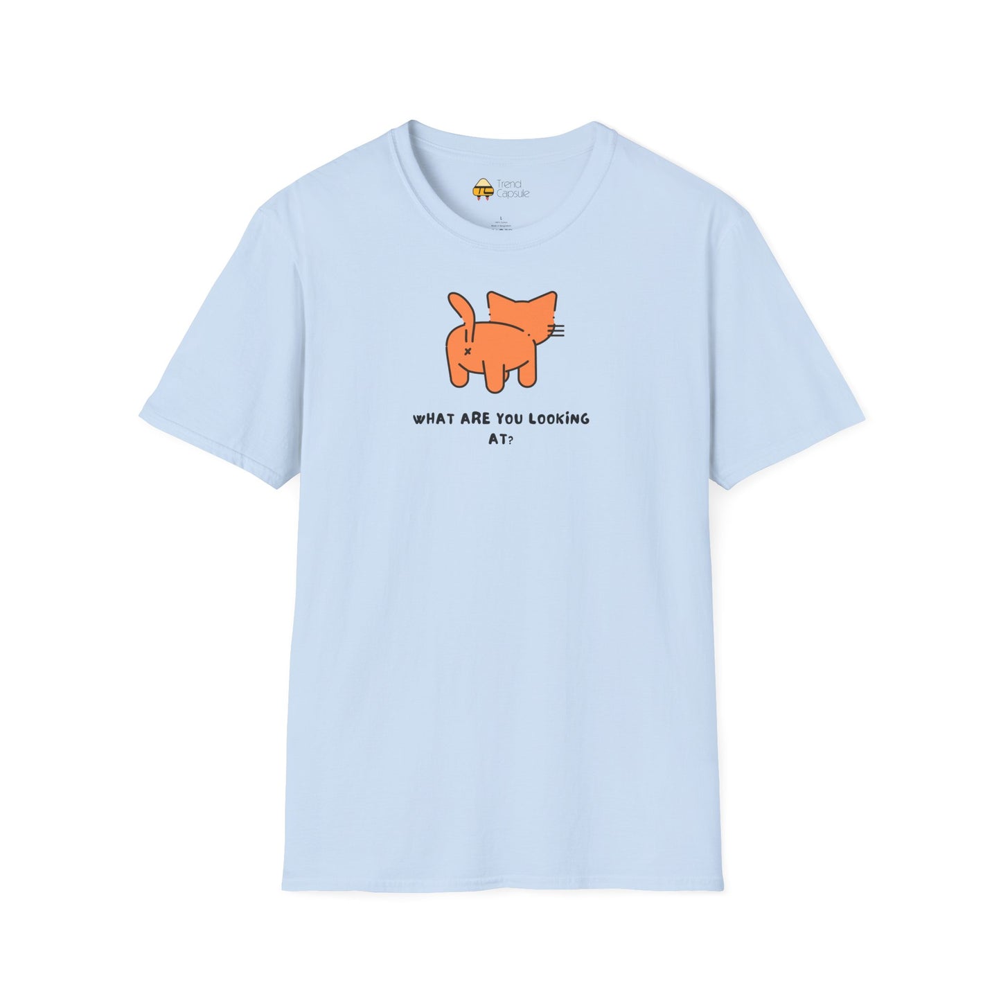 Funny Cat 'What Are You Looking At?' Softstyle T-Shirt