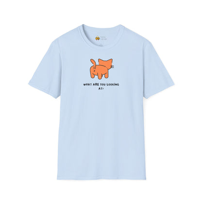 Funny Cat 'What Are You Looking At?' Softstyle T-Shirt