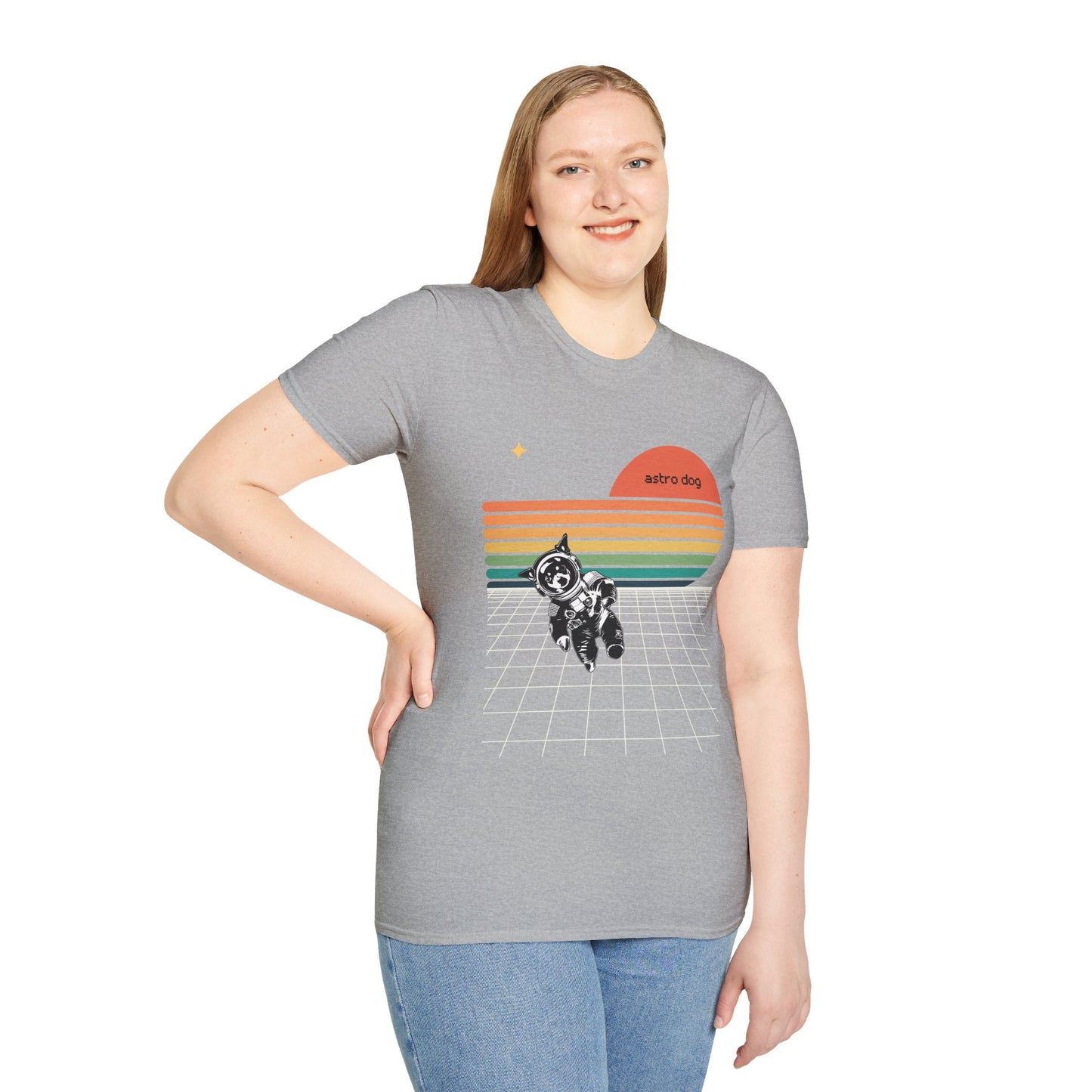 Retro Astro Dog Softstyle T-Shirt