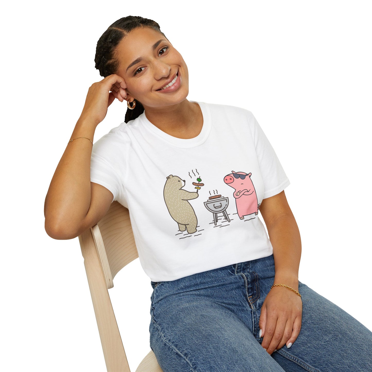 Funny BBQ Friends Softstyle T-Shirt