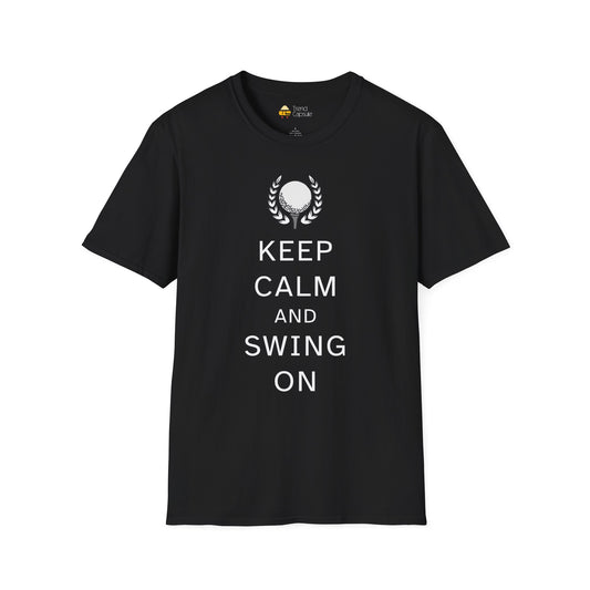 Keep Calm and Swing On Softstyle Golf T-Shirt