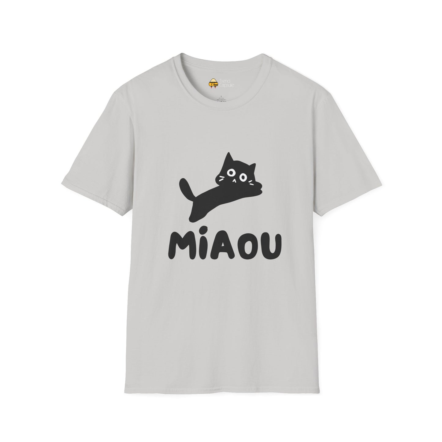 Playful Cat "MIAOU" Softstyle T-Shirt