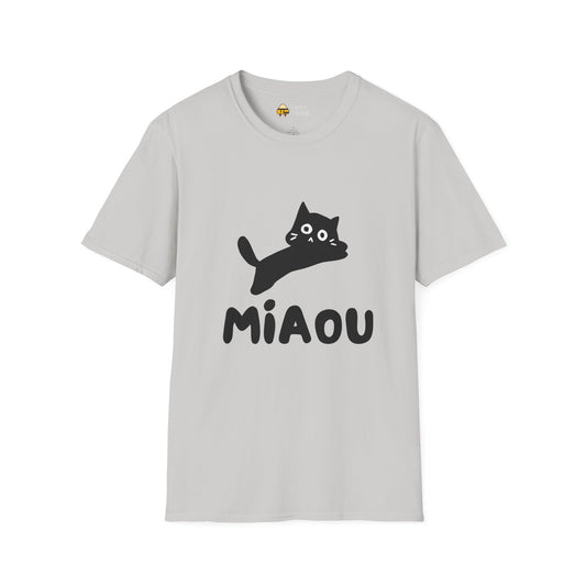 Playful Cat "MIAOU" Softstyle T-Shirt
