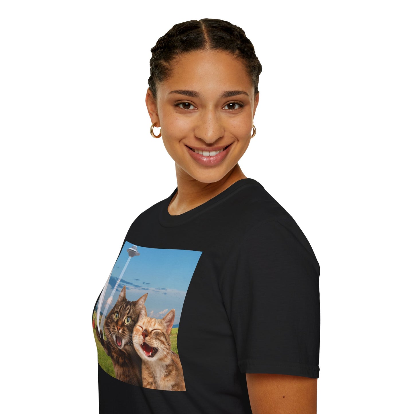 Cat UFO Selfie T-Shirt