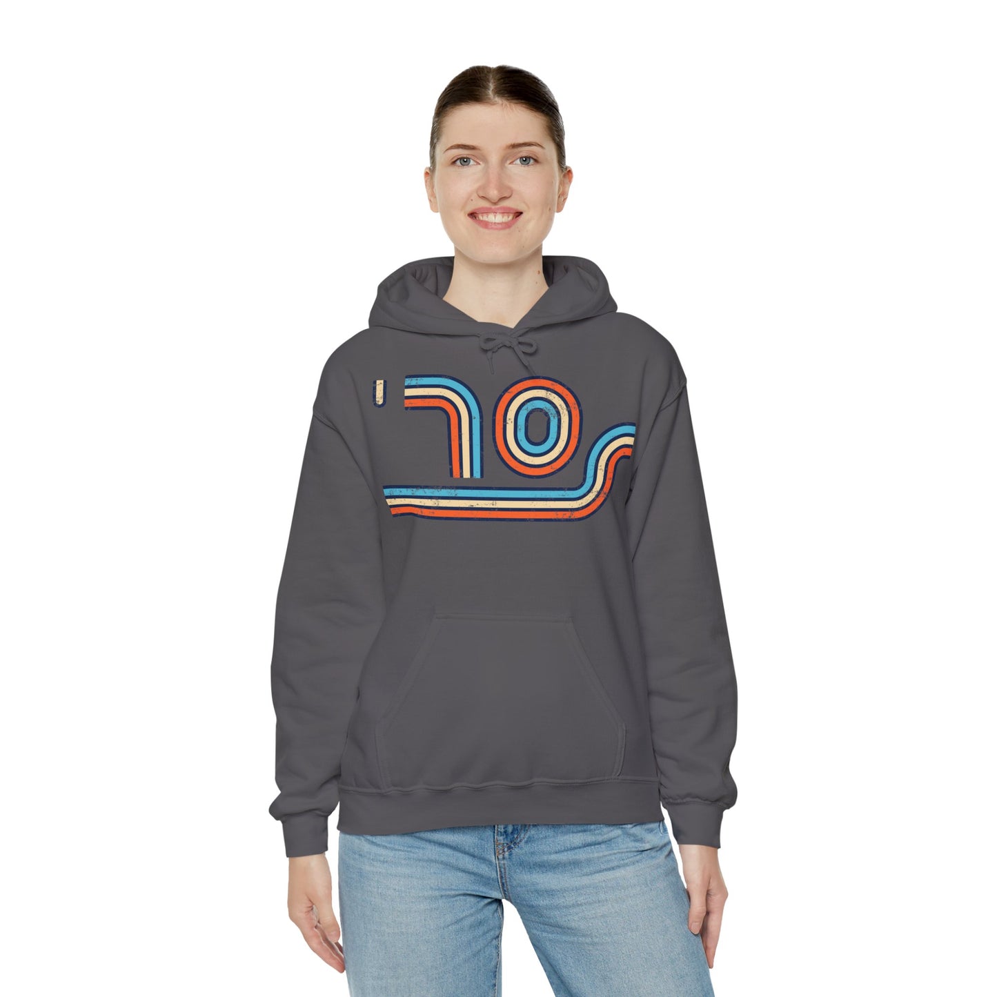 70s Distressed Retro Vibes Unisex Hoodie