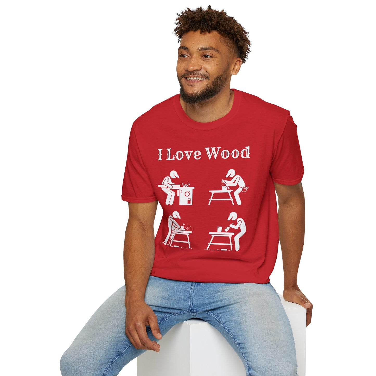 I Love Wood for Craftsmen Softstyle T-Shirt