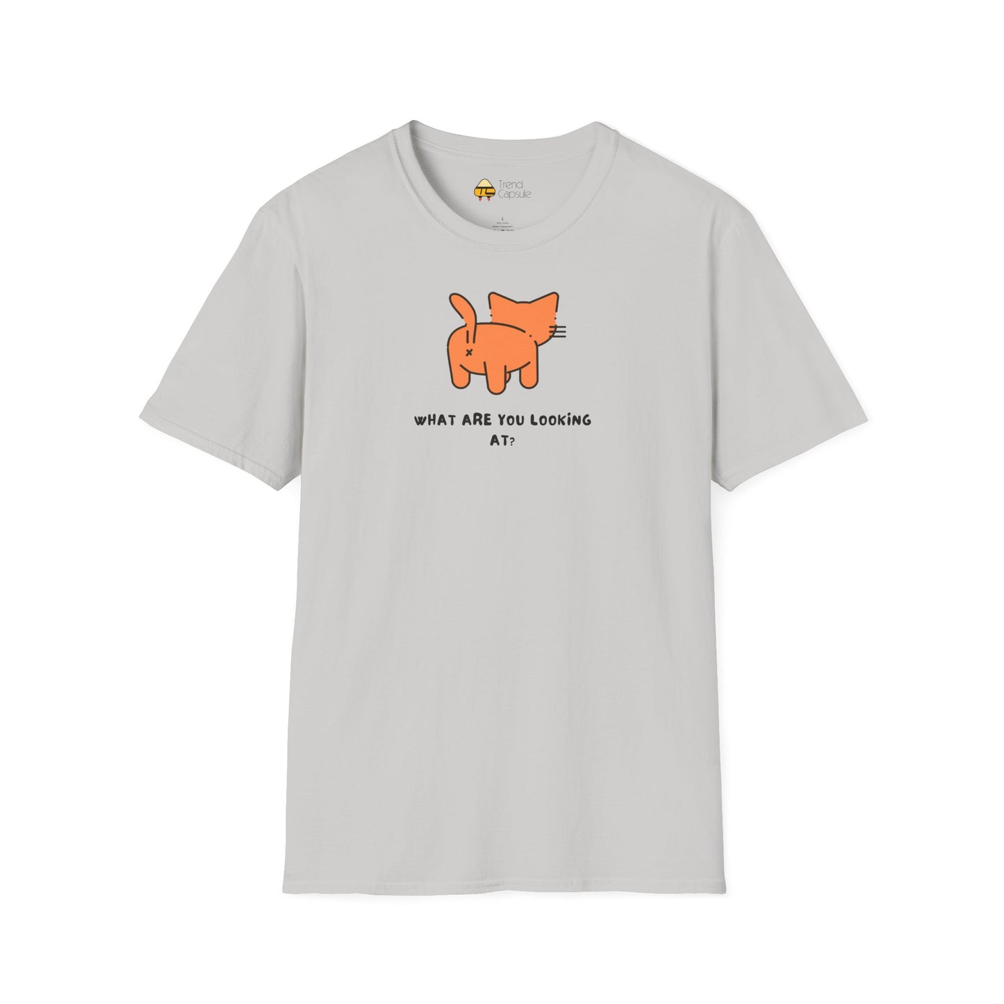 Funny Cat 'What Are You Looking At?' Softstyle T-Shirt