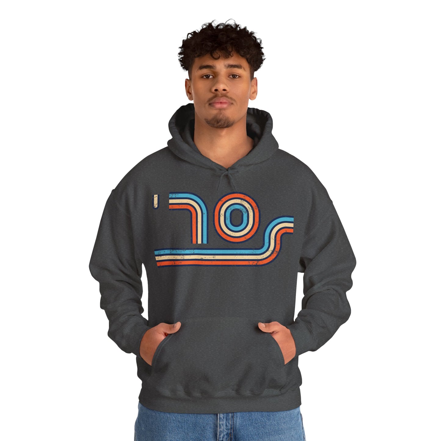 70s Distressed Retro Vibes Unisex Hoodie