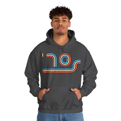 70s Distressed Retro Vibes Unisex Hoodie