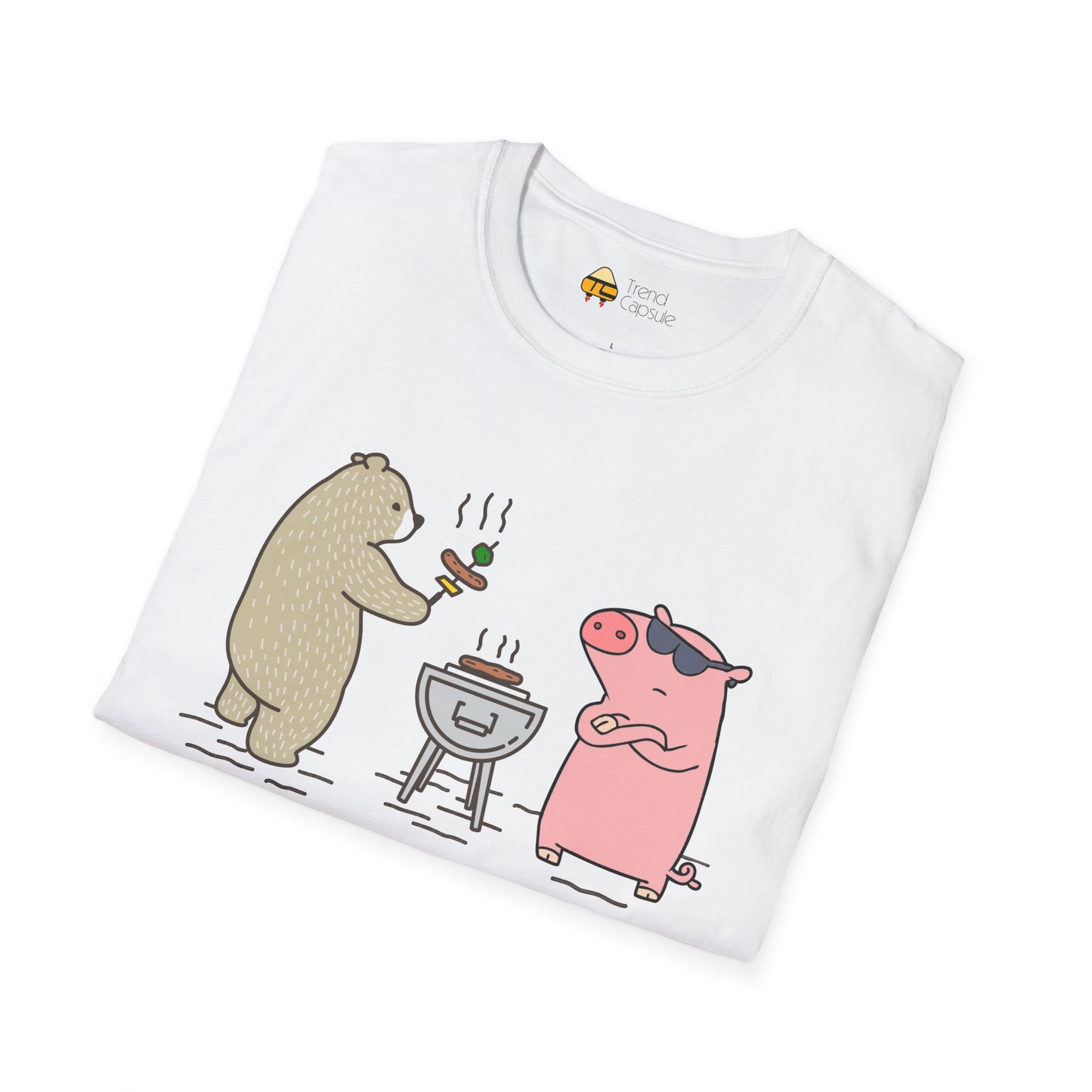 Funny BBQ Friends Softstyle T-Shirt