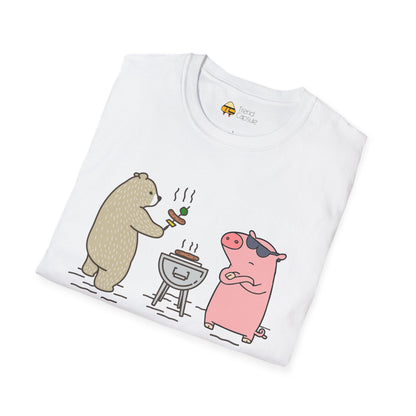 Funny BBQ Friends Softstyle T-Shirt