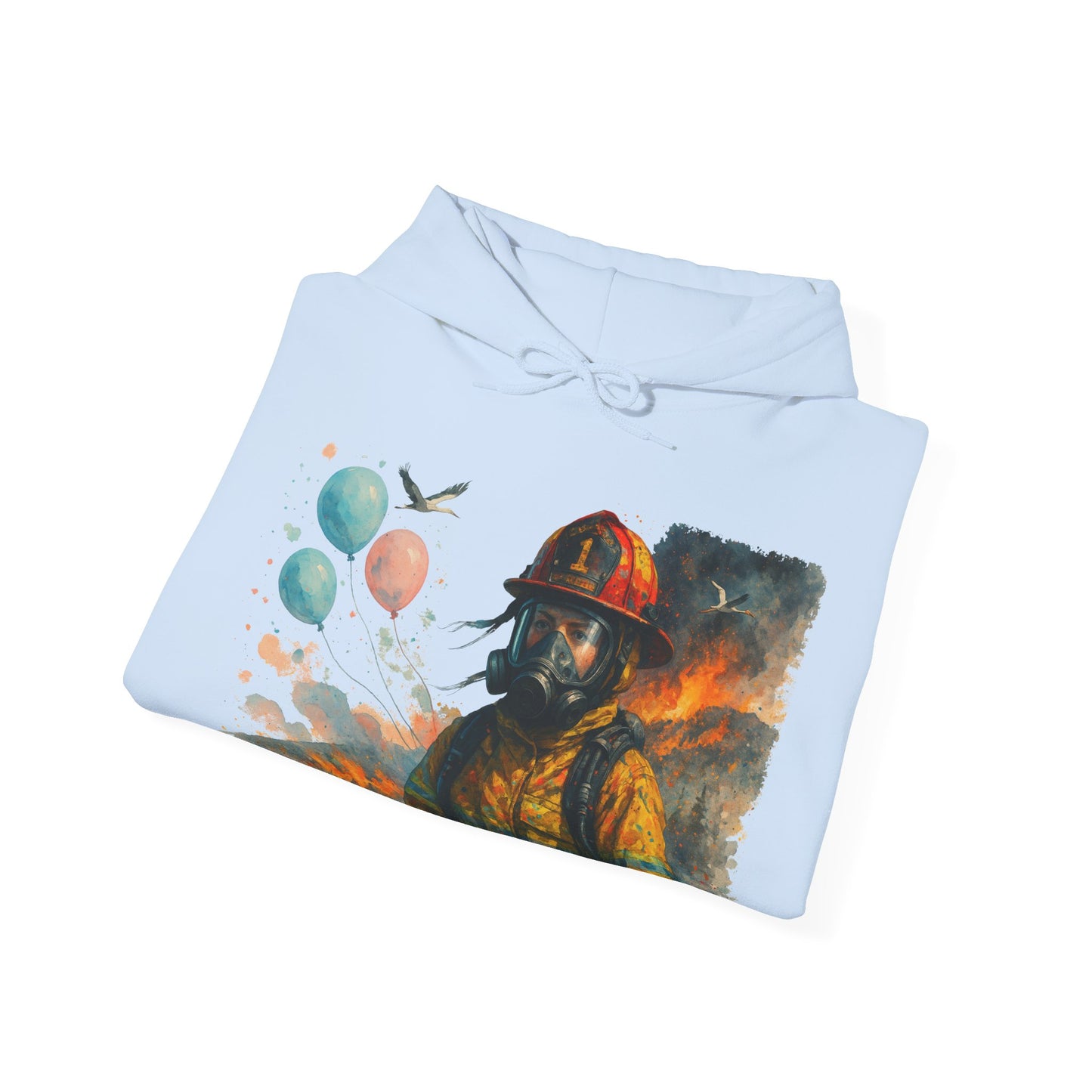 Women's Baby Gender Reveal Gone Wrong Firefighter Tribute Hoodie