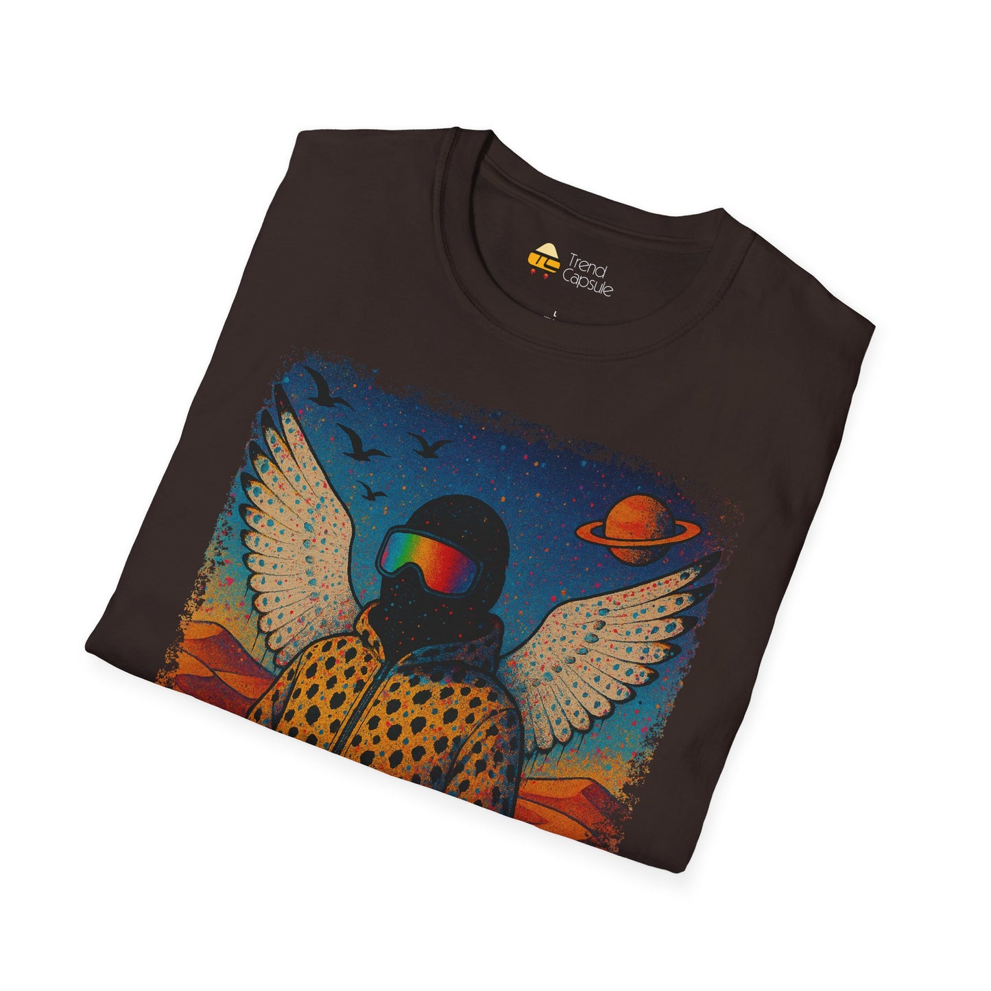 Desert Snowboarder Cosmic Spray-paint Softstyle T-Shirt