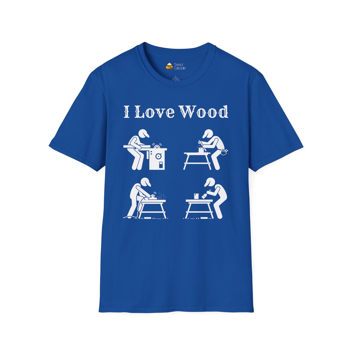 I Love Wood for Craftsmen Softstyle T-Shirt