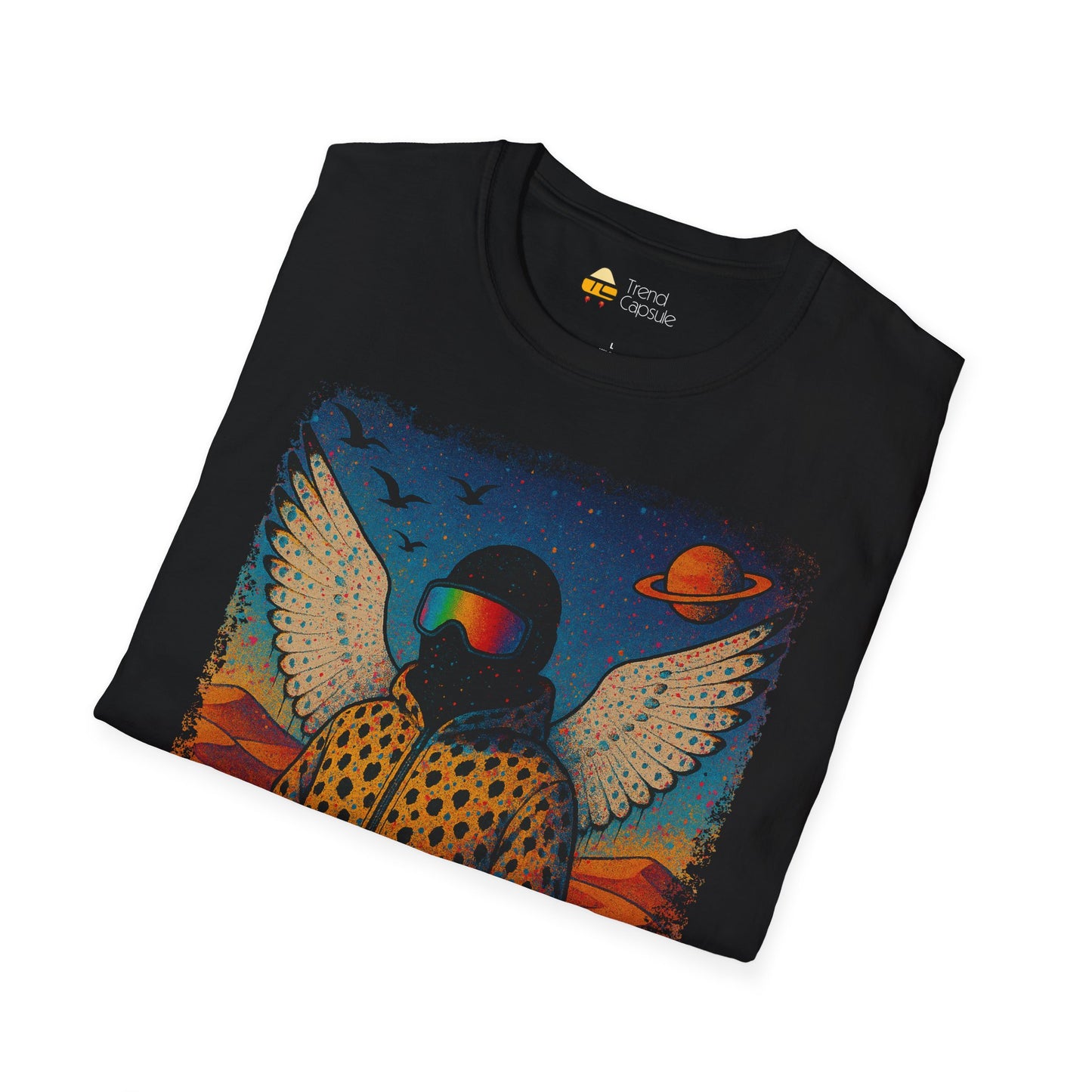 Desert Snowboarder Cosmic Spray-paint Softstyle T-Shirt
