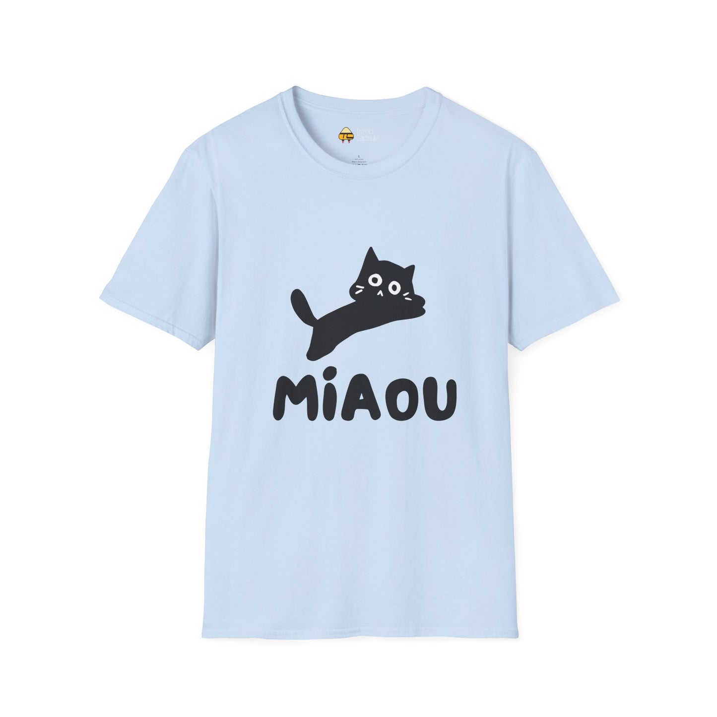 Playful Cat "MIAOU" Softstyle T-Shirt
