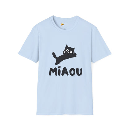 Playful Cat "MIAOU" Softstyle T-Shirt