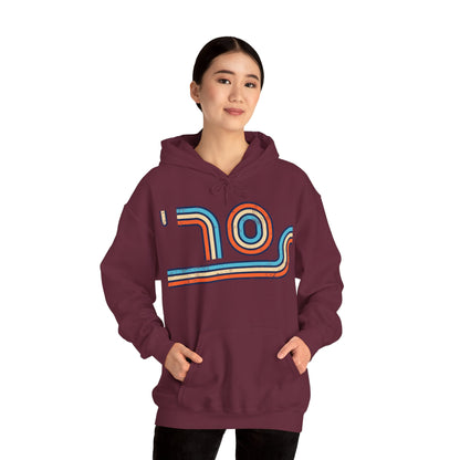 70s Distressed Retro Vibes Unisex Hoodie