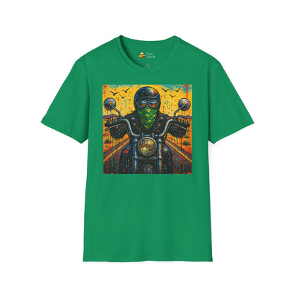 Biker Desert Road Spray-paint Softstyle T-Shirt