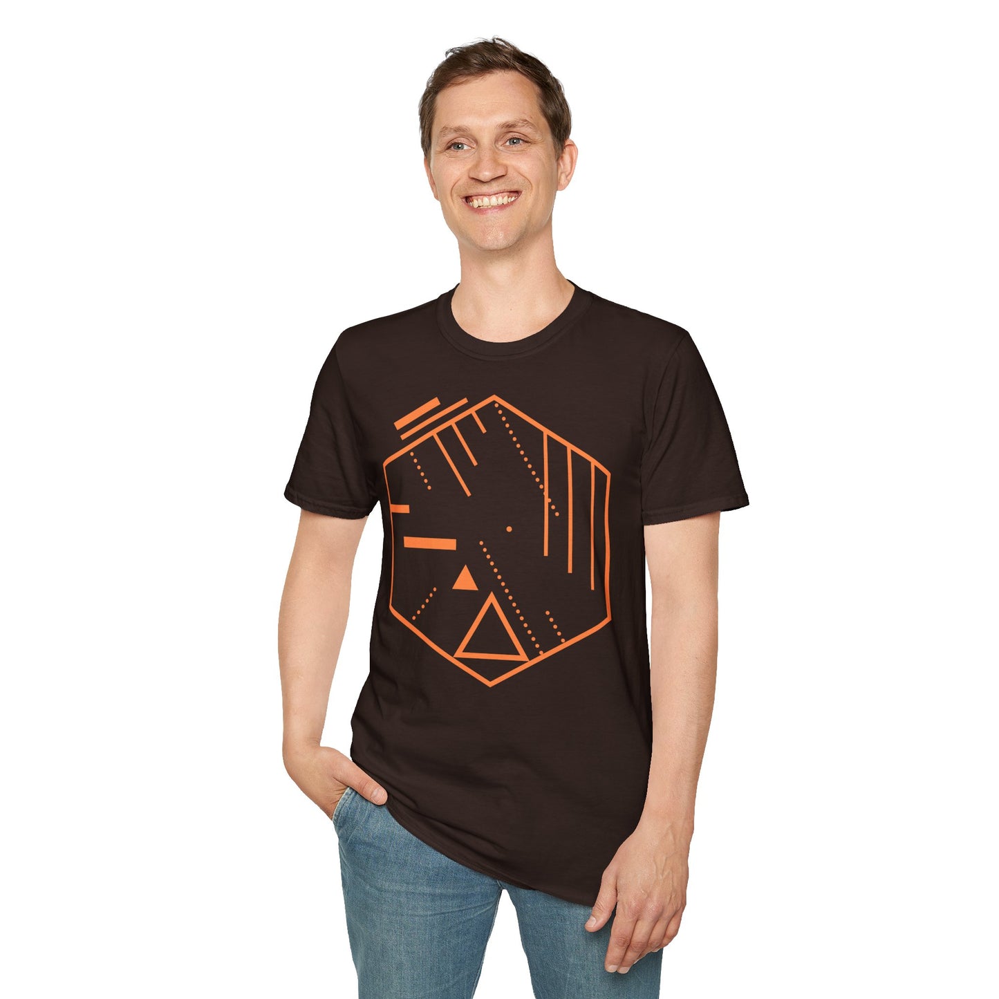 Trendy Geometric Softstyle T-Shirt
