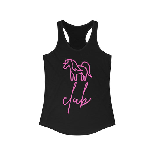 Women's Pony Club Pink Design Racerback Tank