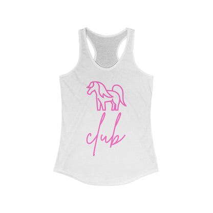 Women's Pony Club Pink Design Racerback Tank