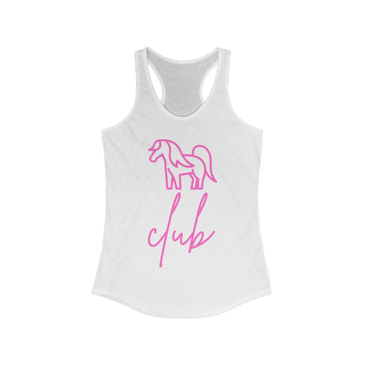 Women's Pony Club Pink Design Racerback Tank