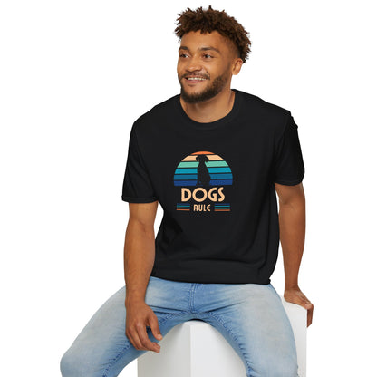Retro Dogs Rule Softstyle T-Shirt