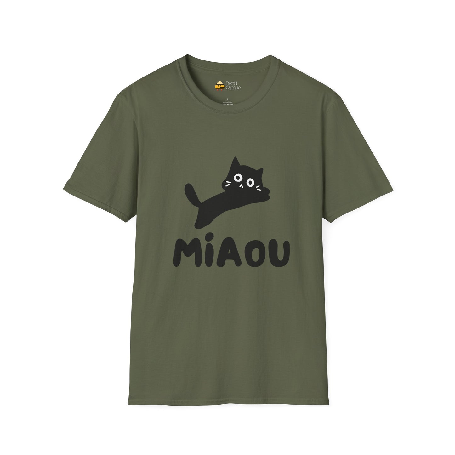 Playful Cat "MIAOU" Softstyle T-Shirt