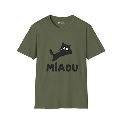 Playful Cat "MIAOU" Softstyle T-Shirt