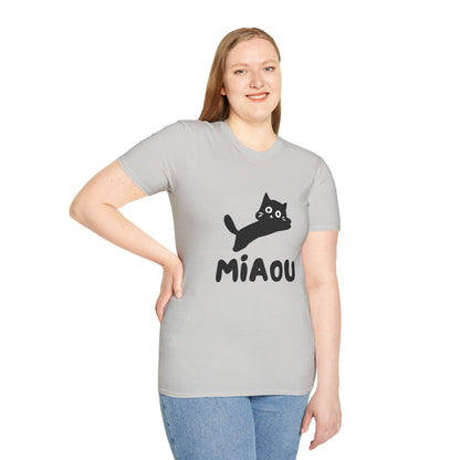 Playful Cat "MIAOU" Softstyle T-Shirt