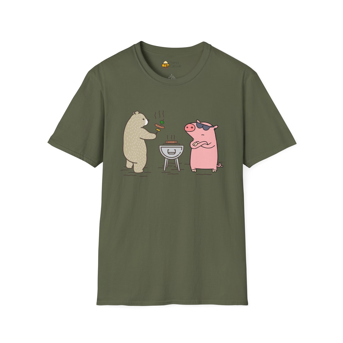 Funny BBQ Friends Softstyle T-Shirt