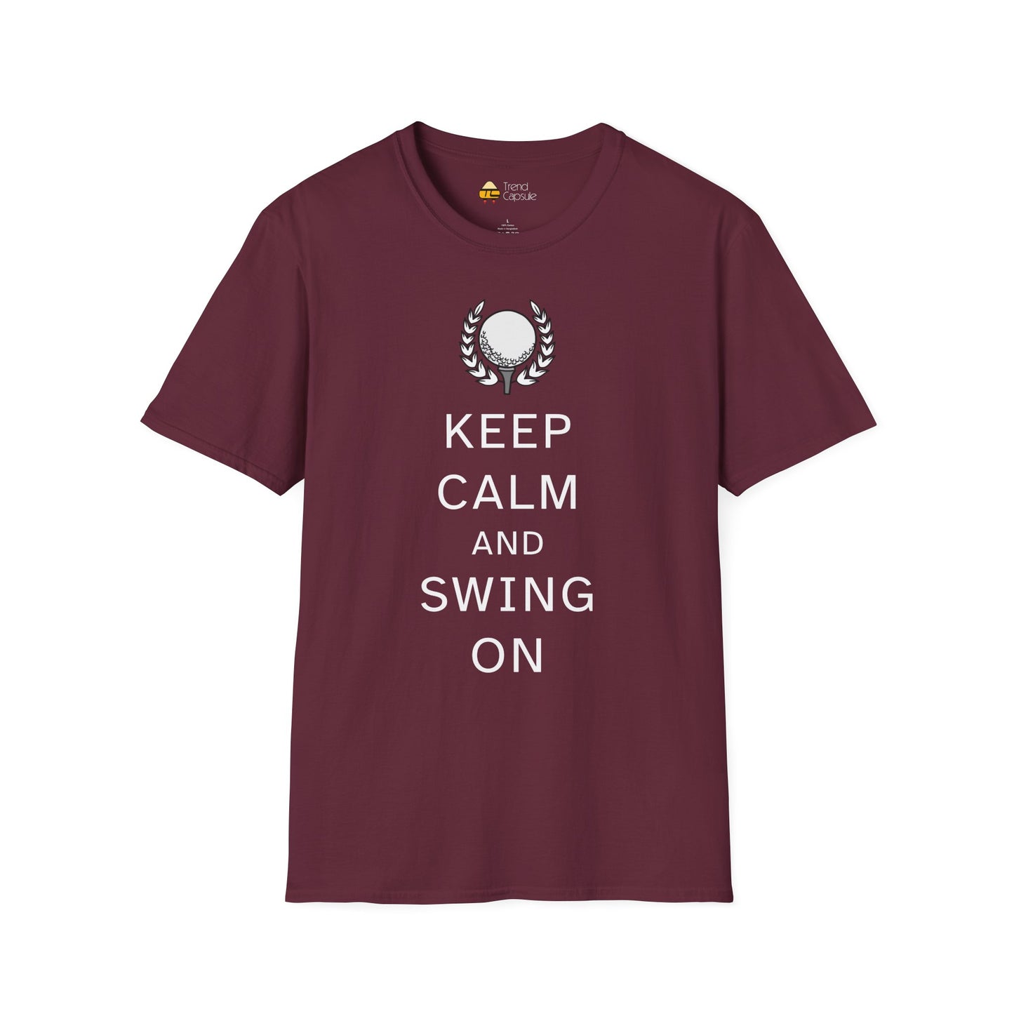 Keep Calm and Swing On Softstyle Golf T-Shirt