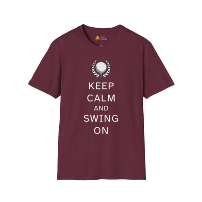 Keep Calm and Swing On Softstyle Golf T-Shirt