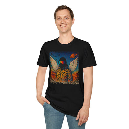 Desert Snowboarder Cosmic Spray-paint Softstyle T-Shirt