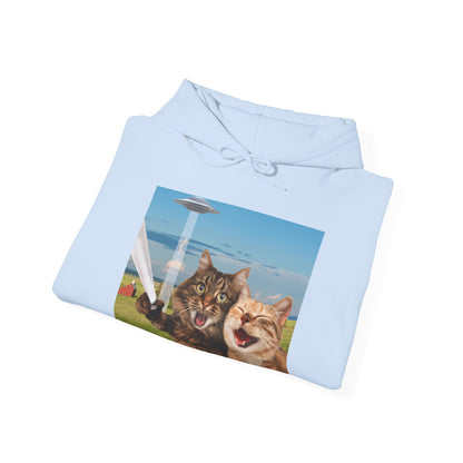 Cat UFO Selfie Heavy Hoodie