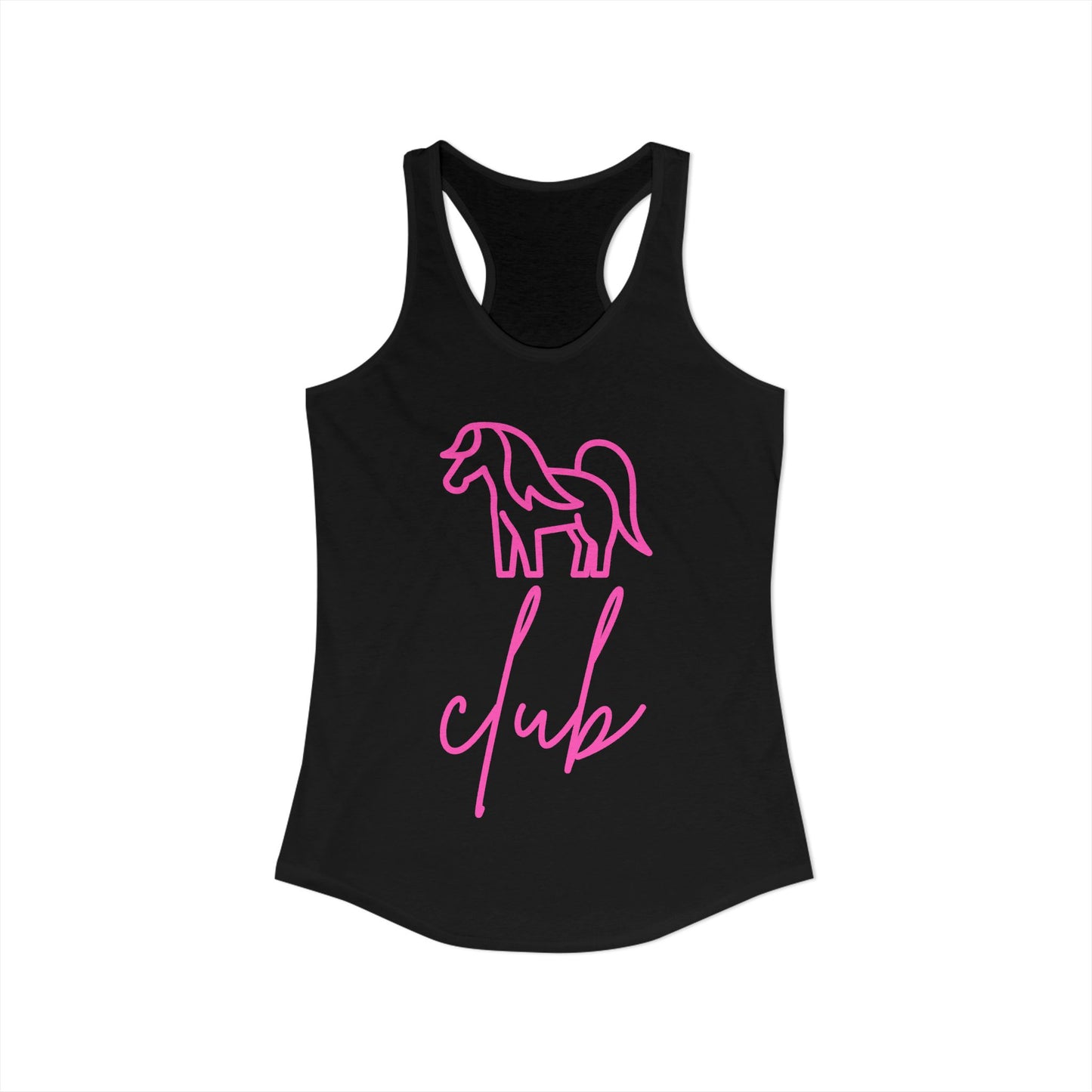 Women's Pony Club Pink Design Racerback Tank