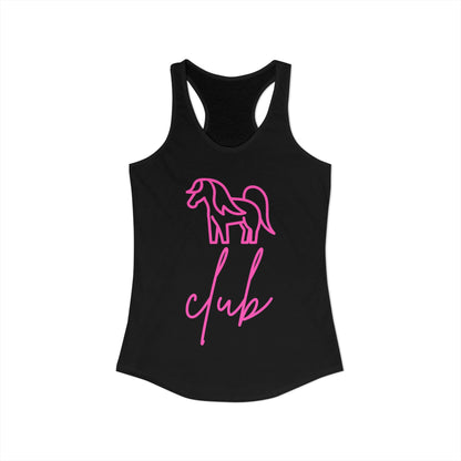 Women's Pony Club Pink Design Racerback Tank