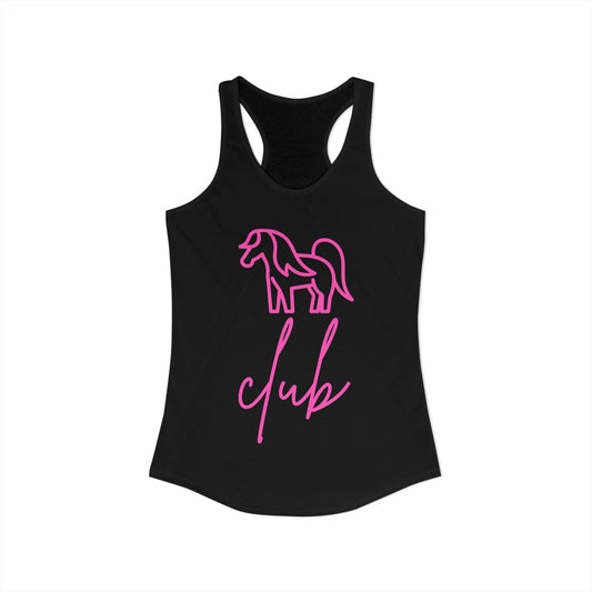 Women's Pony Club Pink Design Racerback Tank