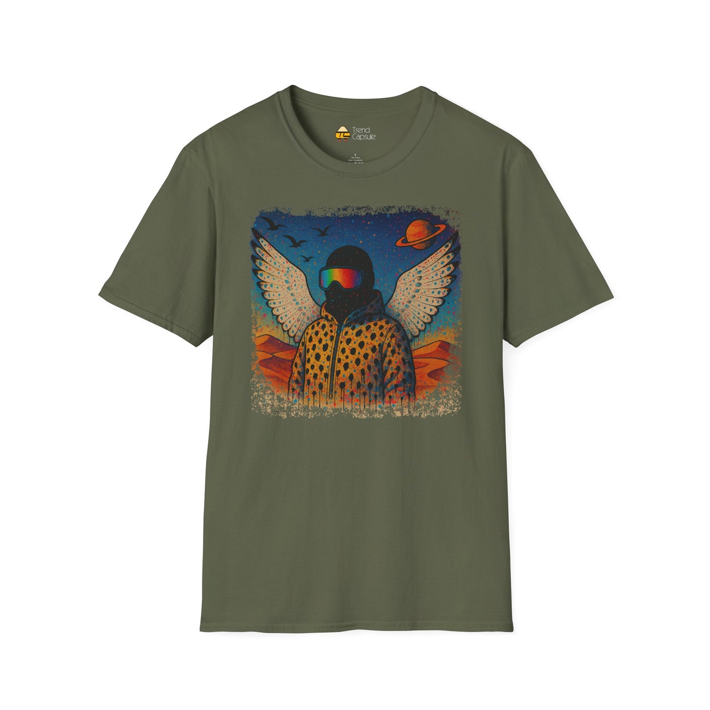 Desert Snowboarder Cosmic Spray-paint Softstyle T-Shirt