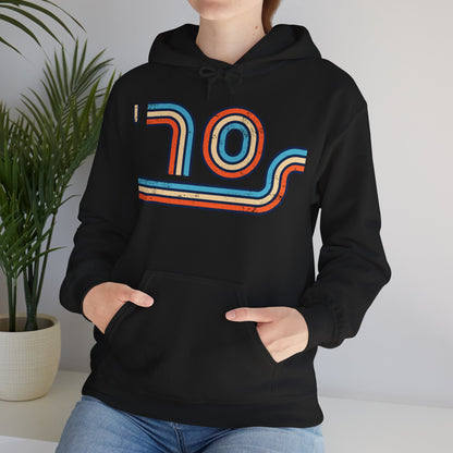 70s Distressed Retro Vibes Unisex Hoodie