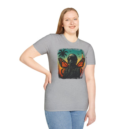 Vintage Jetfighter Summer Butterfly Softstyle T-Shirt