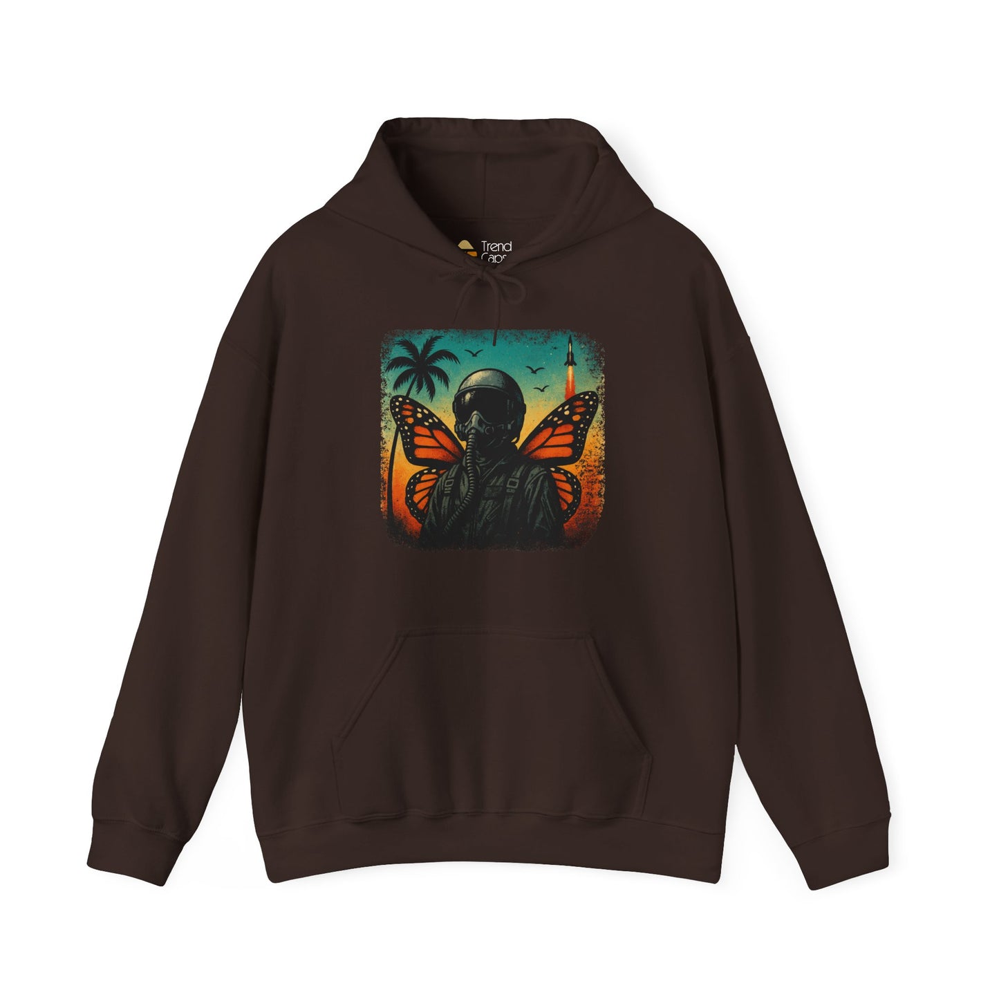 Vintage Jetfighter Summer Butterfly Heavy Hoodie