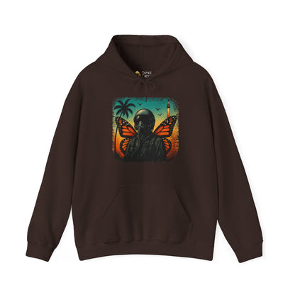 Vintage Jetfighter Summer Butterfly Heavy Hoodie
