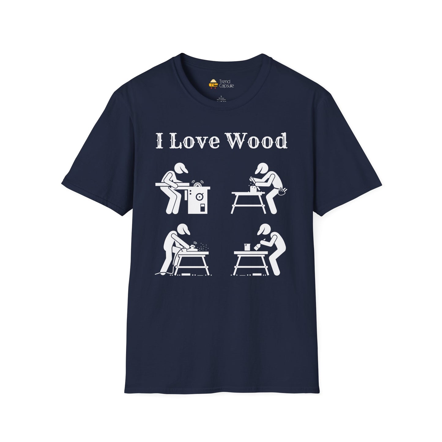 I Love Wood for Craftsmen Softstyle T-Shirt