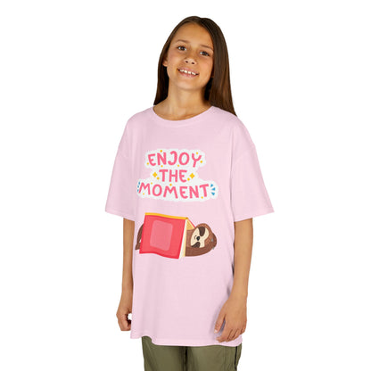 Youth's Enjoy the Moment Sloth Design T-Shirt