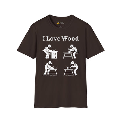 I Love Wood for Craftsmen Softstyle T-Shirt