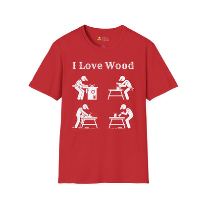 I Love Wood for Craftsmen Softstyle T-Shirt
