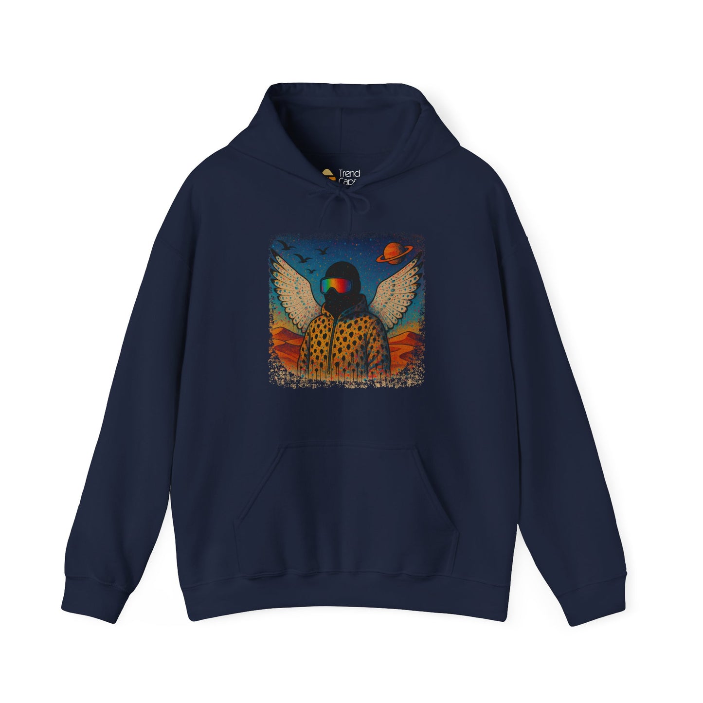 Desert Snowboarder Cosmic Spray-paint Distressed Heavy Hoodie